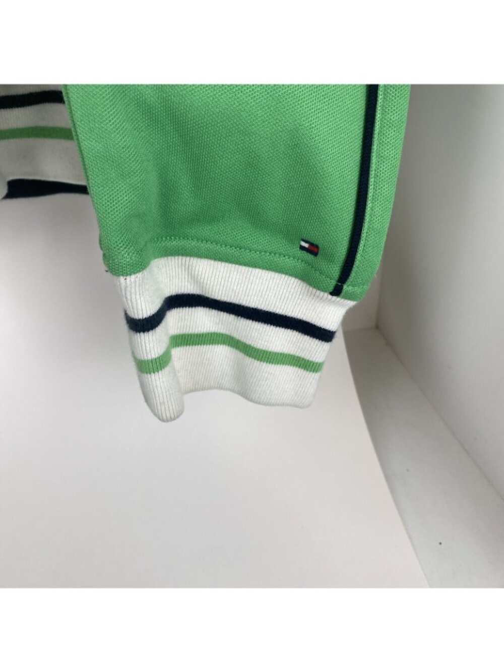 Tommy Hilfiger M Jacket Varsity Track Embroidered LOGO Lettering Crop Y2K - Picture 3 of 5